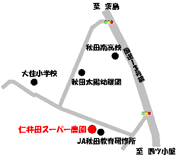 イラスト：仁井田スーパー農園位置図