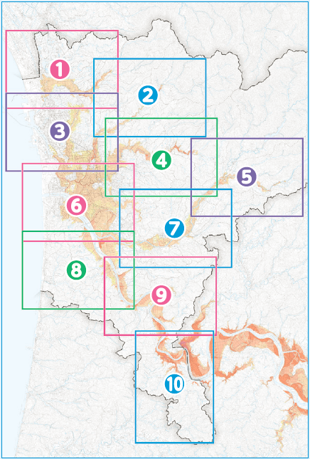 イラスト：水害ハザードマップの作成範囲