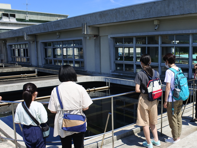 仁井田浄水場見学の写真