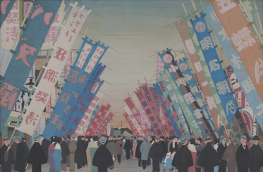 高橋萬年《浅草風景図》