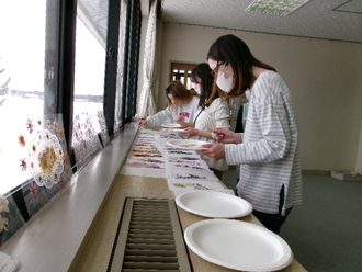 写真：押し花の様子1